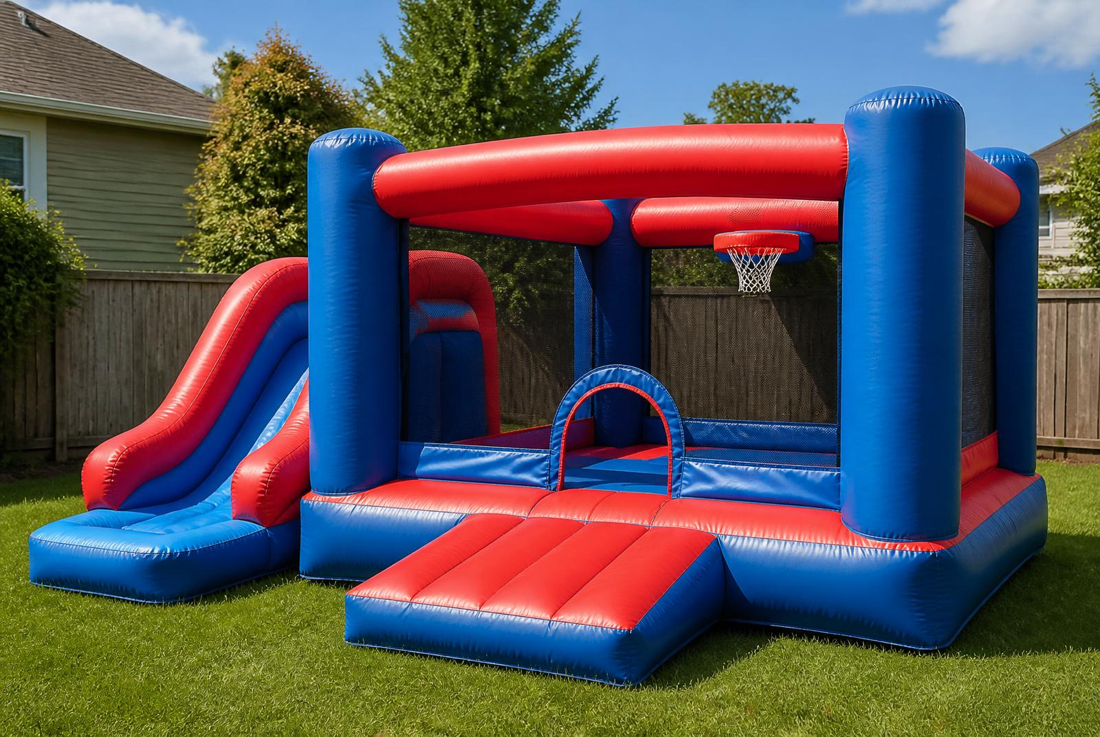 Kids playing on a bounce house at a Martinsburg WV birthday party