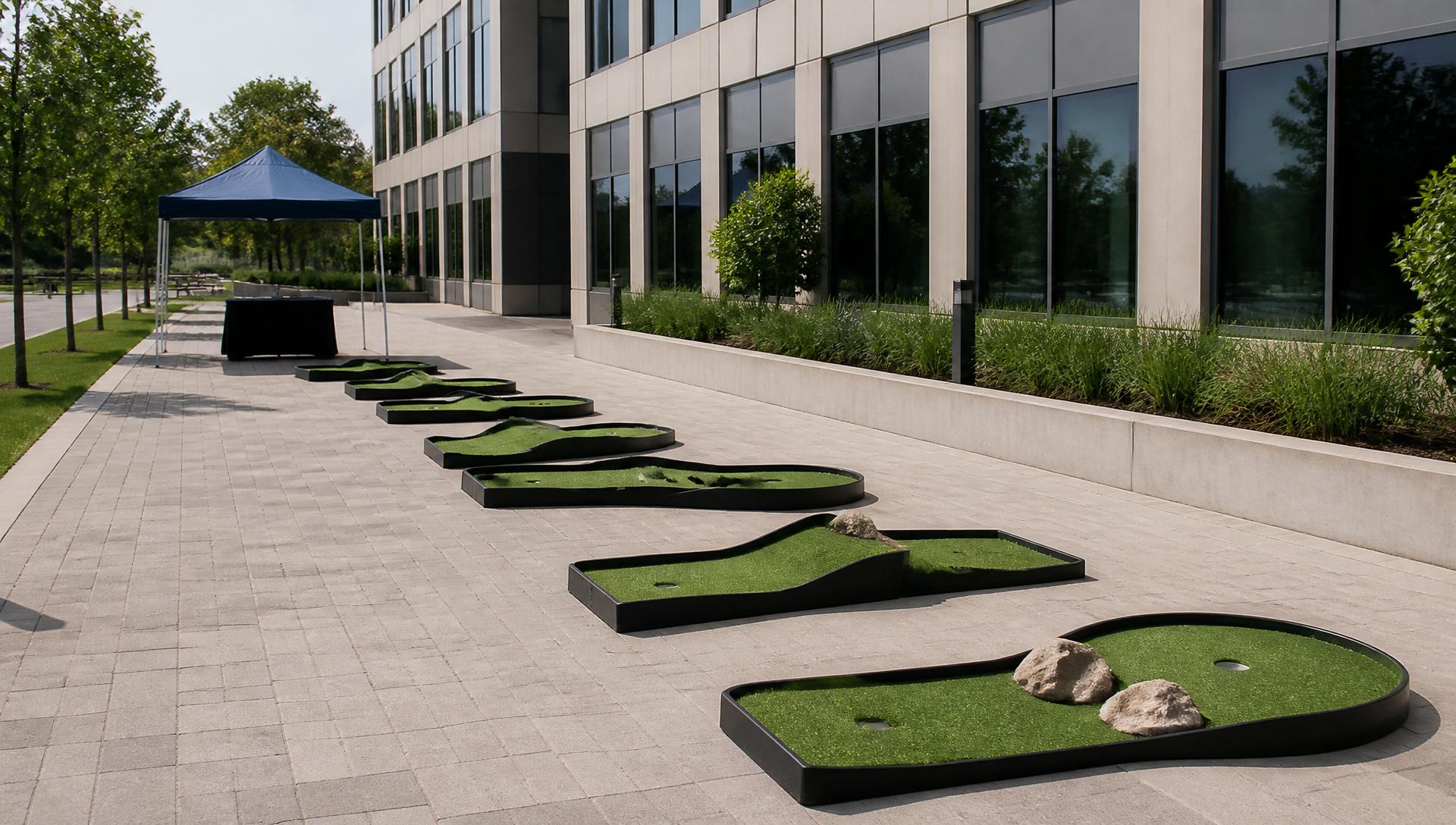 Corporate team building event with mobile putt putt in Martinsburg WV