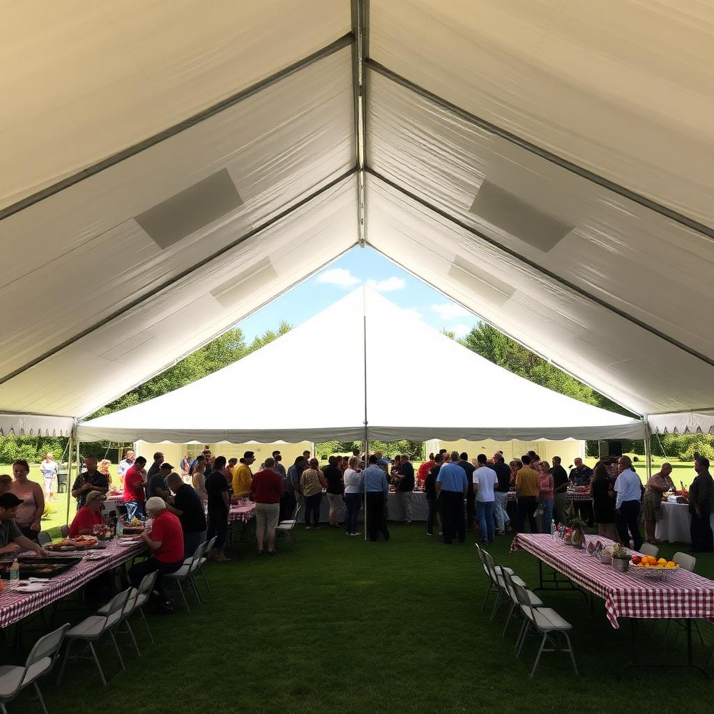 Large event tent for a church picnic in Martinsburg WV